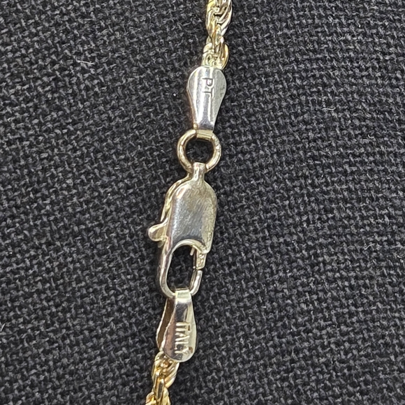 Mexico 925 Sterling Silver Royal Blue Cats Eye Cabachon Pendant Necklace - Picture 6 of 10